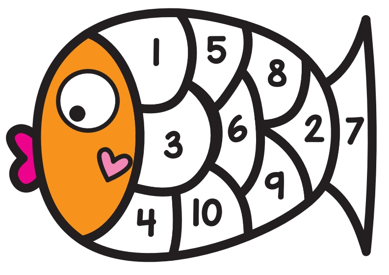 幼小衔接-小鱼数字拼图页-梧桐生花